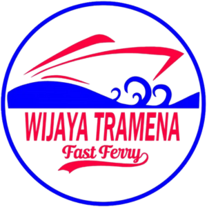 Brand logo of Wijaya Tramena Fast Ferry commonly seen at Gili Air Port ferry terminal.